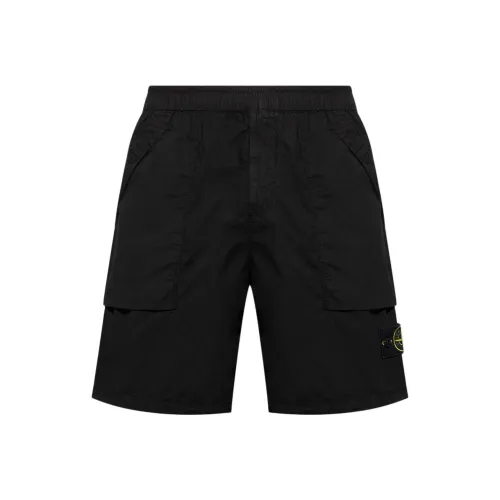 STONE ISLAND Черные Мужские Повседневные Шорты