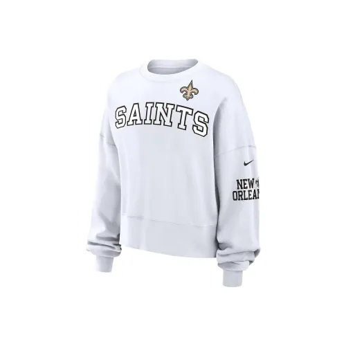 nike FW AW24 New Orleans Saints Женские nike NFL Пуловер CREW SWEATSHIRT Женская Белая