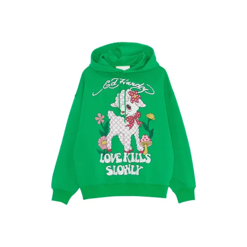 Ed Hardy Лес Темно-зеленый E1ODW396 Женские Свитшоты