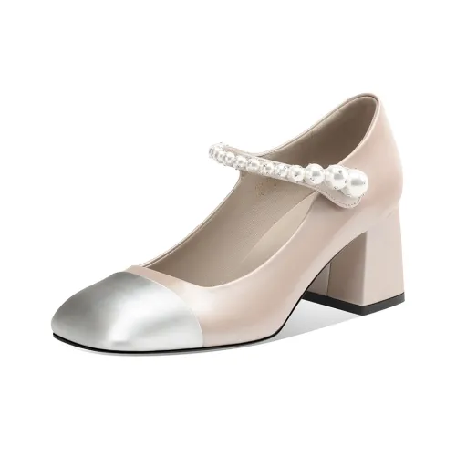 Rosa Bianca Mary Jane Туфли Женские Розовые Серебряные