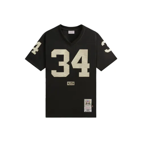 KITH x NFL X Mitchell Ness FW24 Bo Jackson Регби Джерси Мужской Черный