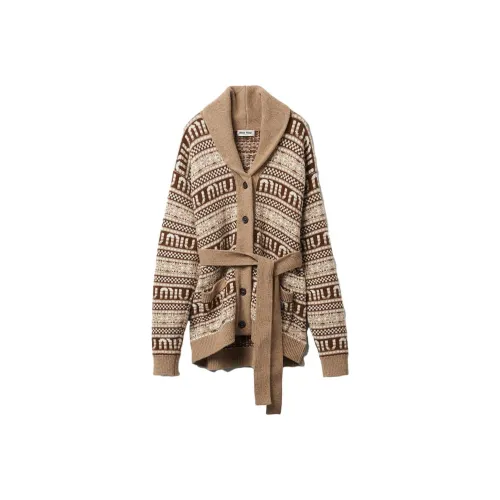 MIU MIU Песчаный желтый Женская трикотажная одежда