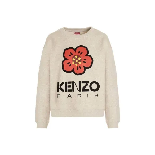 KENZO Boke Flower Series Экрю Женские Свитшоты