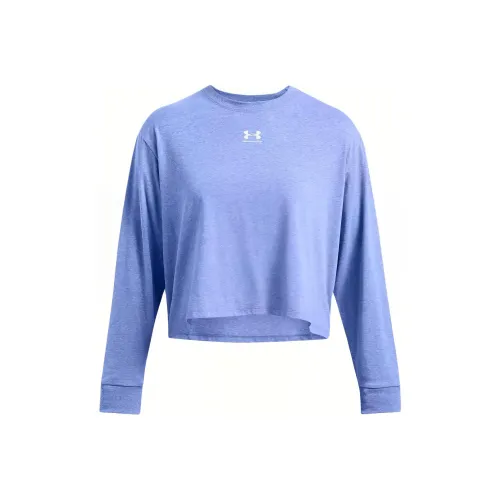 Under Armour RivalBoxy T Рубашка Женская Синяя Белая