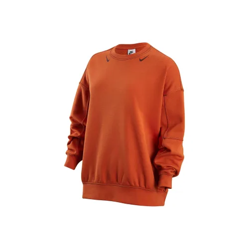 NIKE Апельсиновые Женские Свитшоты