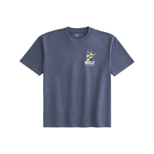 Hollister T-Shirt Мужская Светло-Морской Синий