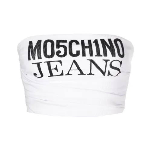 MOSCHINO Топ без бретелек Женский Белый