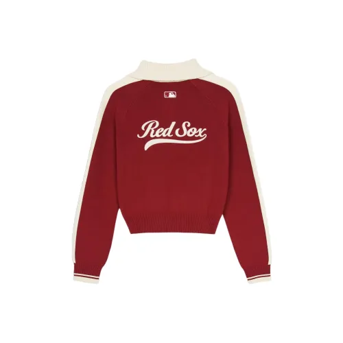 Mlb Base Logo Varsity Boston Red Sox Трикотаж Женский Бордовый