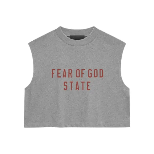 Fear of God Essentials Овсяный серый/Темный Вереск Женские футболки