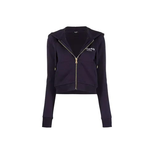 BALMAIN Темно-фиолетовые Женские Куртки