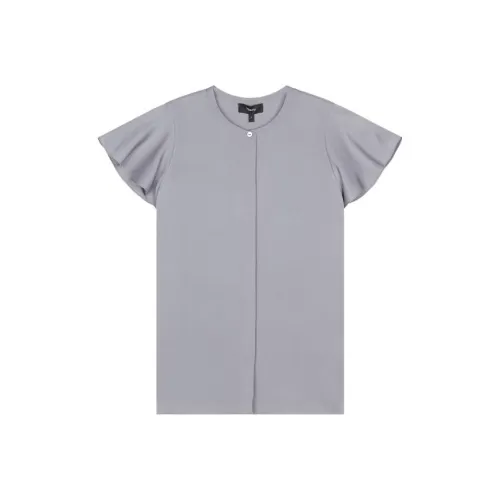 THEORY SS23 Cloud Silk Series Фиолетовый Tang Женские Рубашки