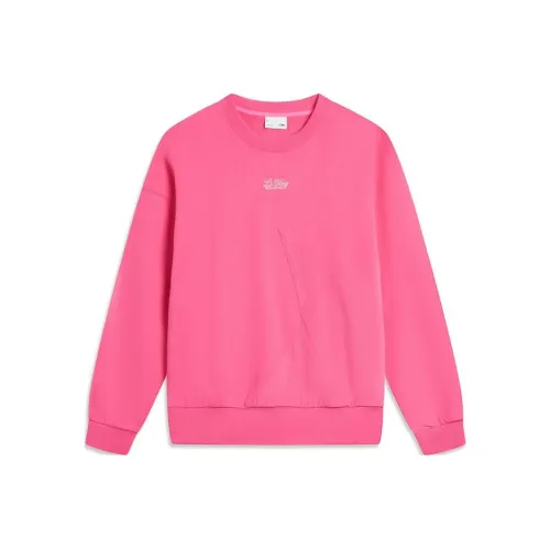 LINING Sports Life Collection Флуоресцентный Розово-красный Женские Толстовки