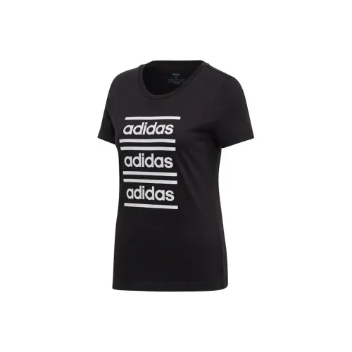 Adidas T-Shirt Женская Черный Белый