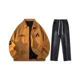 Комплект одежды (Желтый коричневый топ + черные штаны)