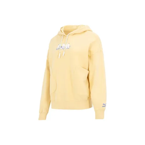PUMA Свет Соломенно-желтый Женские Свитшоты