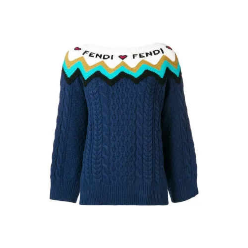 FENDI Синий Женские Кашемировые Свитеры