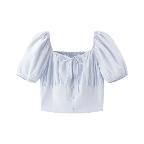 LEDIN Детский синий Женские Шифоновые рубашки