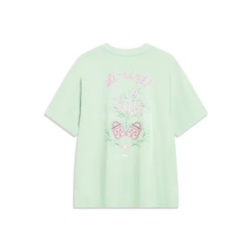 LINING Sports trend series Бамбуковый зеленый Женские футболки