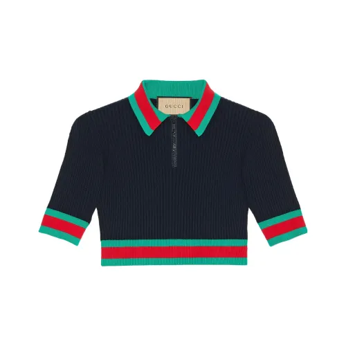 GUCCI Темно-синие женские поло