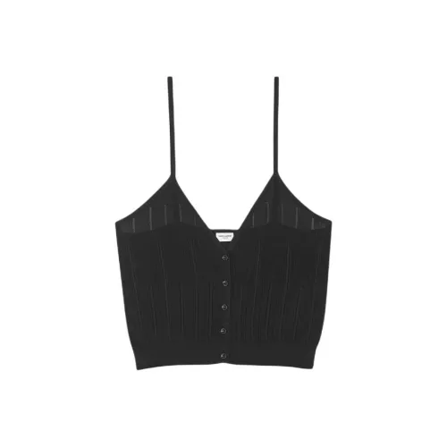 SAINT LAURENT Топ на бретелях Женский Черный