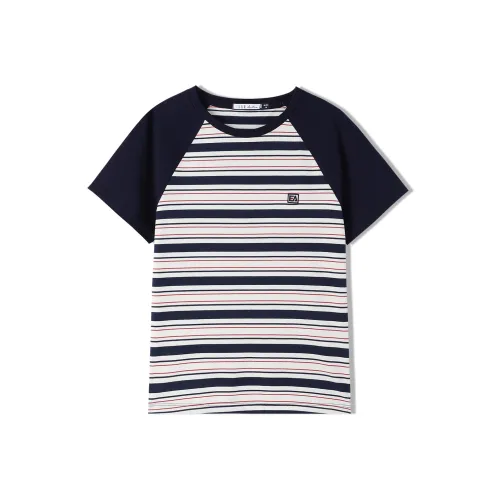 ELLE Active T-рубашка Женская Бежевая Белая и Темно-синяя