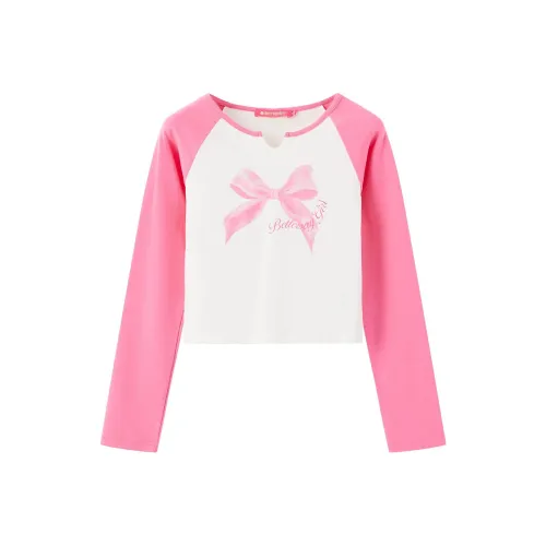 BETTERSAY T-рубашка Женская Розовая Белая