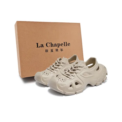 La Chapelle Миндаль Тофу Молоко Белый Мягкий Feel Chunky Puff Обувь Modern Модный Позиционирование Стиль Сабо Унисекс Бежевый