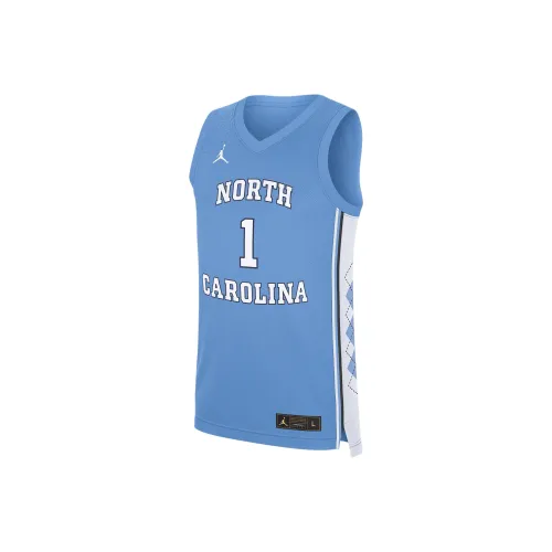 Джордан Северная Каролина Tar Heels Replica Баскетбольная Джерси Мужская Смелая Синяя