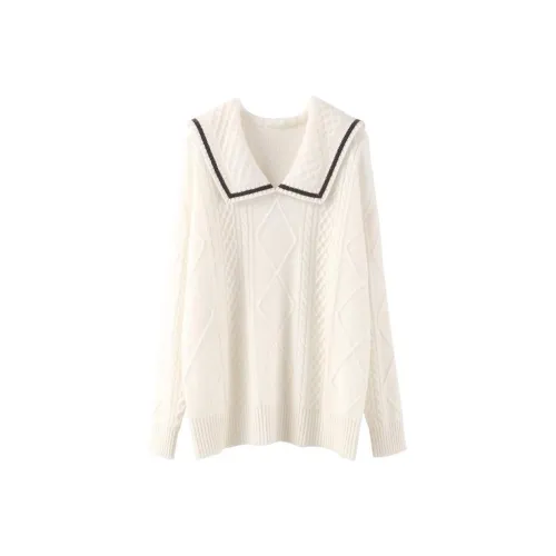 MAIGRE SIMHAT Кашемир Свитер Женский Белый