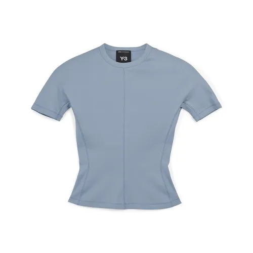 Y 3 Небесно-голубые Женские Футболки