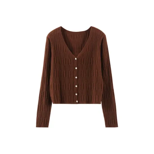 MAIGRE SIMHAT Кашемировый свитер женский шоколадный