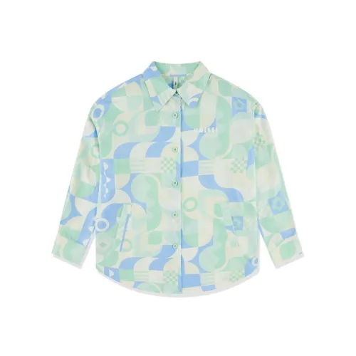 QIAODAN Dry Рубашка Женская Олимпийский Зеленый С принтом