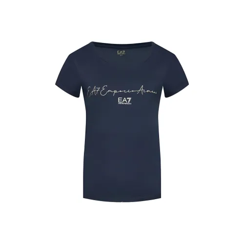 EMPORIO ARMANI Морской синий Женские футболки