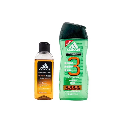 Adidas 3 в 1 Активный Trigger Shower Гель Набор Очищающий Восстанавливающий и Увлажняющий 100 мл + 250 мл