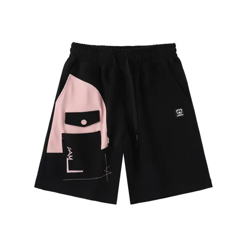 LAMLICKA Повседневные шорты Унисекс Черный Розовый