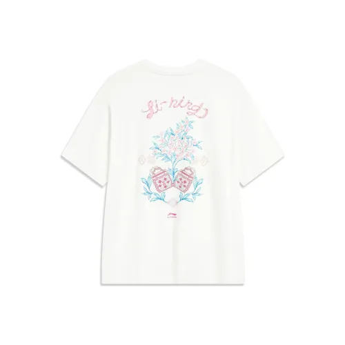 LINING Sports Life Collection Рукав с оборванным плечом T-рубашка Женская Сливовый