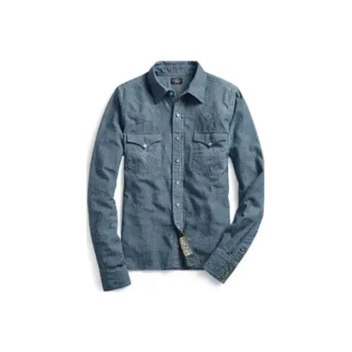 Double RL Синие Женские Рубашки