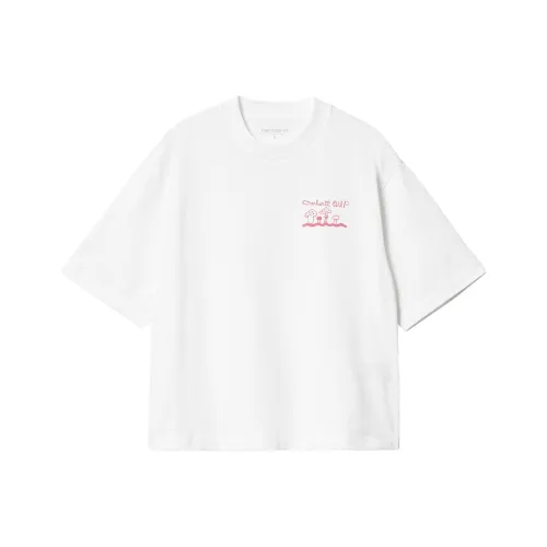 Carhartt WIP FW24 Рукав с оборванным плечом T-рубашка Женская Белая