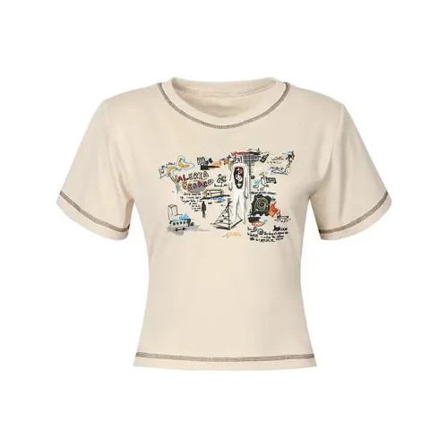 Valeria Obbaco Экрю Женские Рубашки T