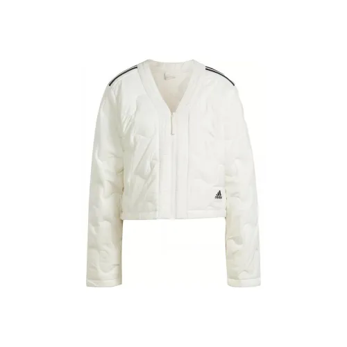 Adidas NUGANIC Crop Светлая Куртка с Утеплением Куртки Пальто Женская Белая