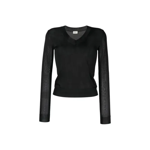 SAINT LAURENT Трикотаж Женский Черный