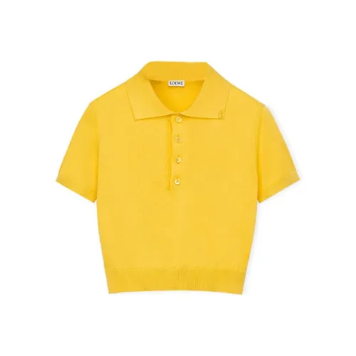 LOEWE SS23 Поло Женское Желтое