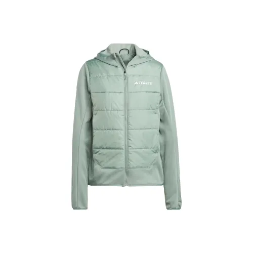 adidas Terrex MULTI Hybrid Insulated С капюшоном Куртка Куртки Пальто Женские Светло-зеленый