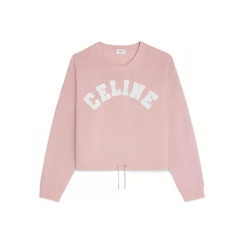 CELINE Розовые Женские Кашемировые Свитеры
