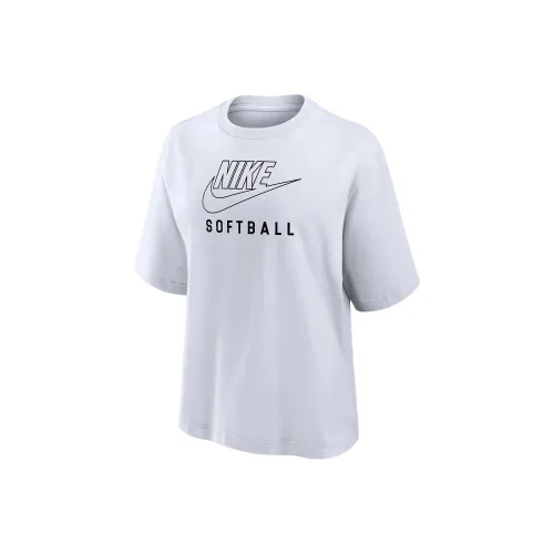 nike Swoosh Рукав с спущенным плечом T-рубашка Женская Белая