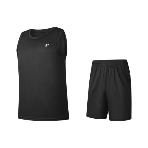 QIAODAN Баскетбольный костюм мужской черный