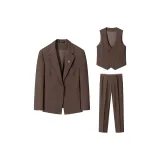 Набор из трех предметов темно-кофейного цвета