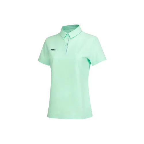 LINING Fitness Series Aquatic Зеленый Женские Поло
