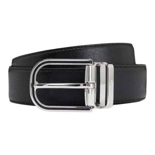 Hugo Boss Кожа Ремни из спилочной коровьей кожи Мужской Черный 3,5 см