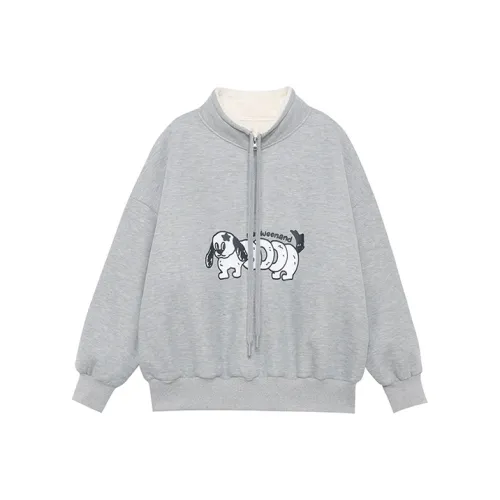 BETWEENAND Серый Женские Свитшоты